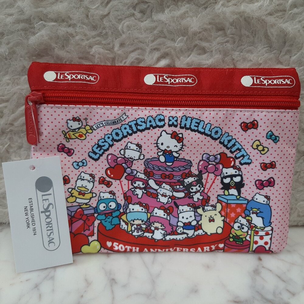 LeSportsac Hello Kitty 50th Anniversary Rectangular Cosmetic Pouch
